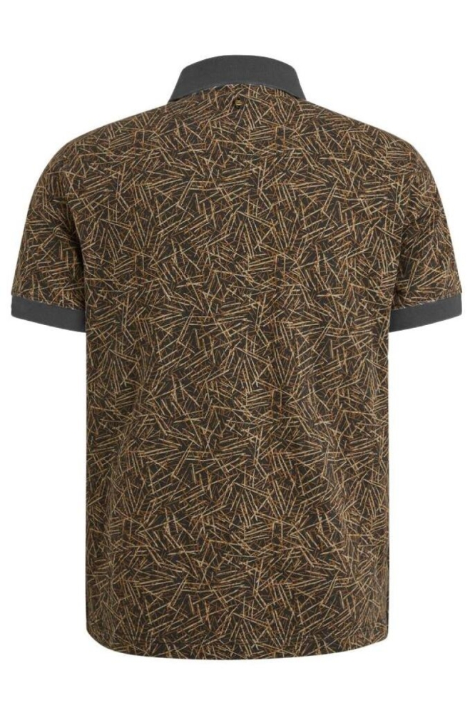 PME legend blauwe heren polo | Achteraanzicht