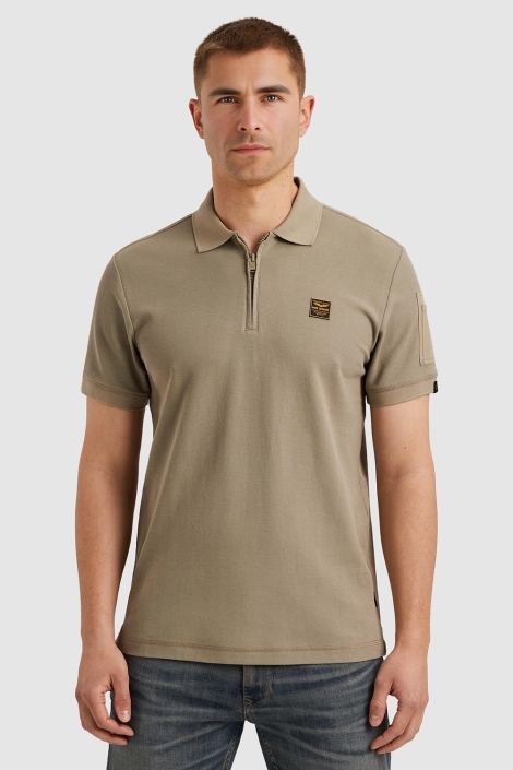 PME legend groene heren polo | Model vooraanzicht