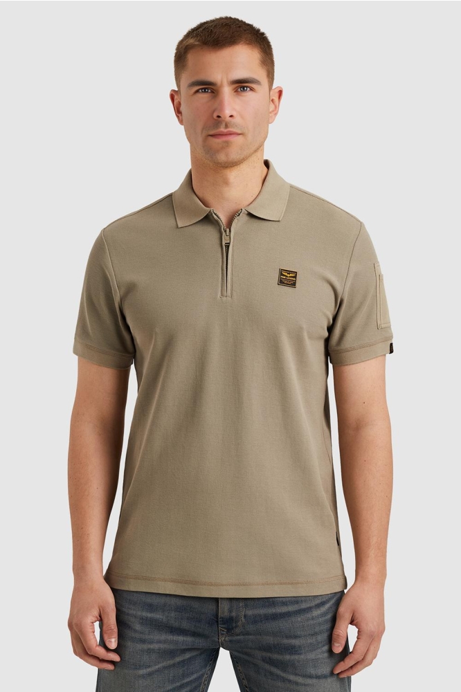 PME legend groene heren polo | Model vooraanzicht