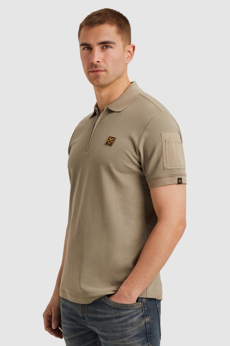 PME legend groene heren polo | Model zijaanzicht