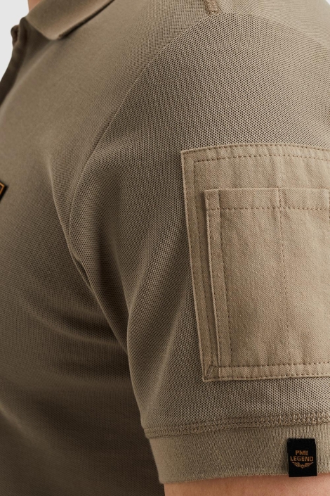 PME legend groene heren polo | Close up