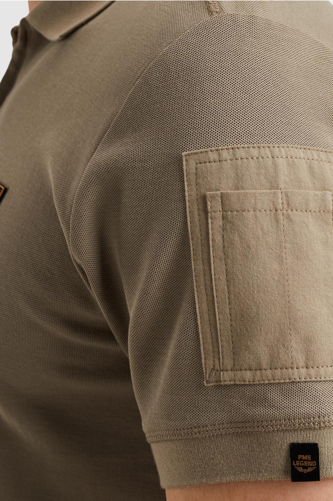 PME legend groene heren polo | Close up