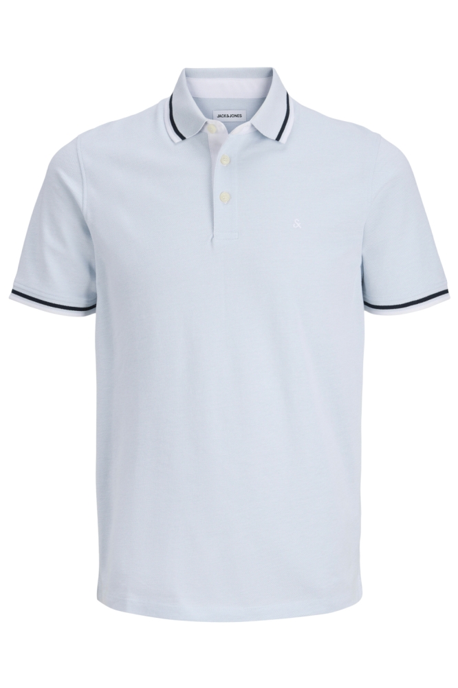 Jack & Jones blauwe heren polo | Vooraanzicht