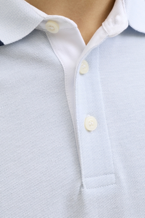 Jack & Jones blauwe heren polo | Close up