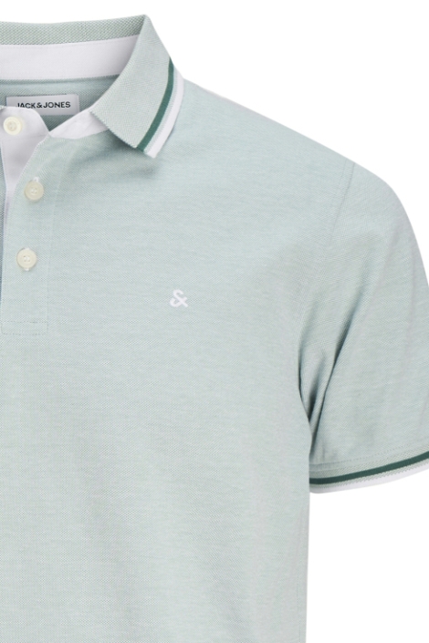 Jack & Jones groene heren polo | Close up