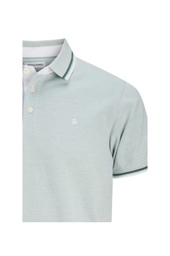 Jack & Jones groene heren polo | Close up