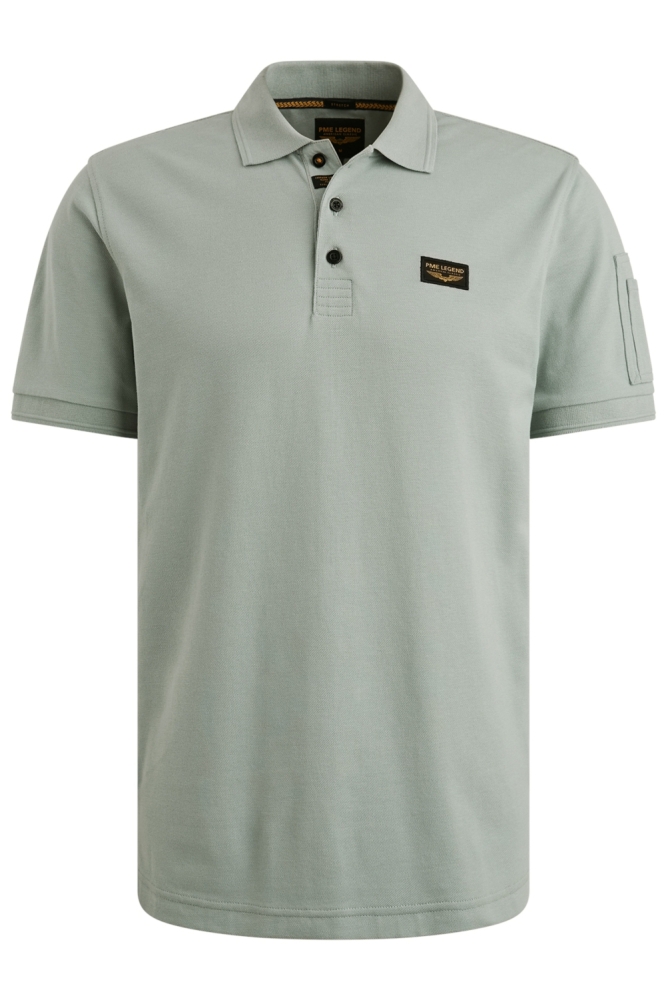 PME legend blauwe heren polo | Vooraanzicht