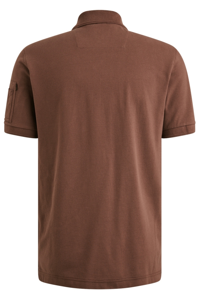 PME legend bruine heren polo | Achteraanzicht