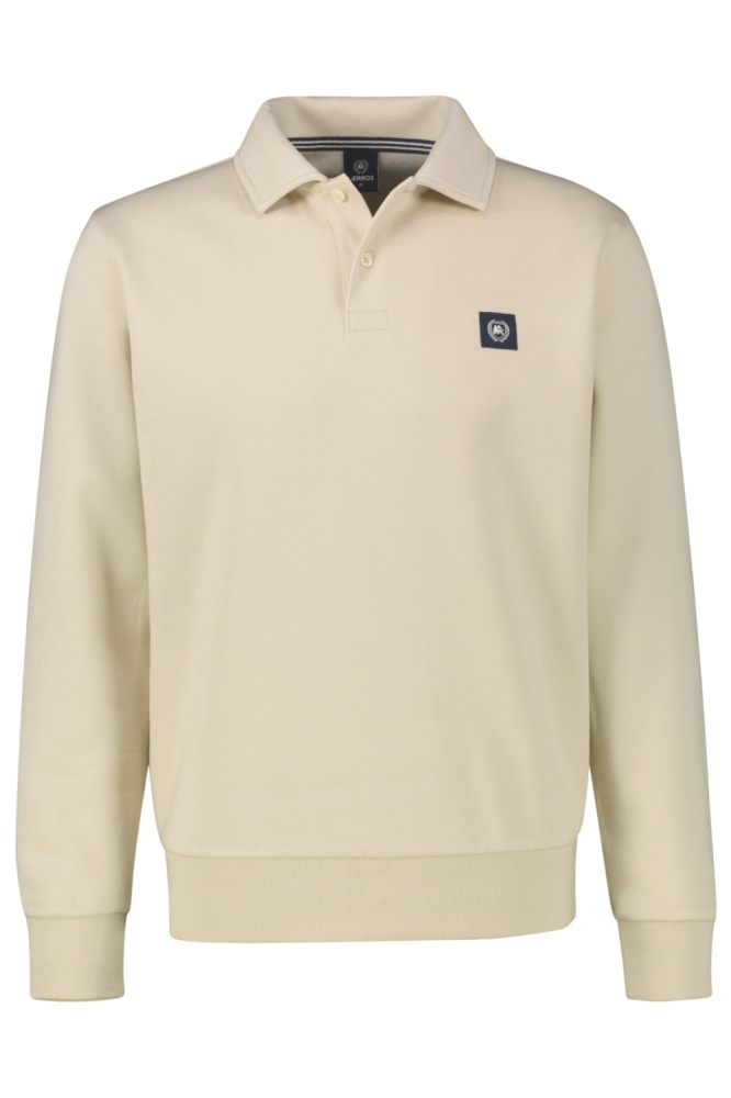 Lerros beige heren polo | Vooraanzicht