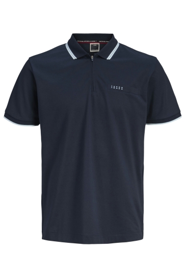 Jack & Jones Polo JCOFUSION BRANDING POLO ZIP SS 12289953 Outer Space