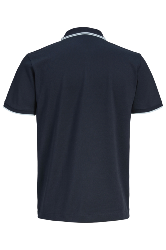Jack & Jones blauwe heren polo | Achteraanzicht