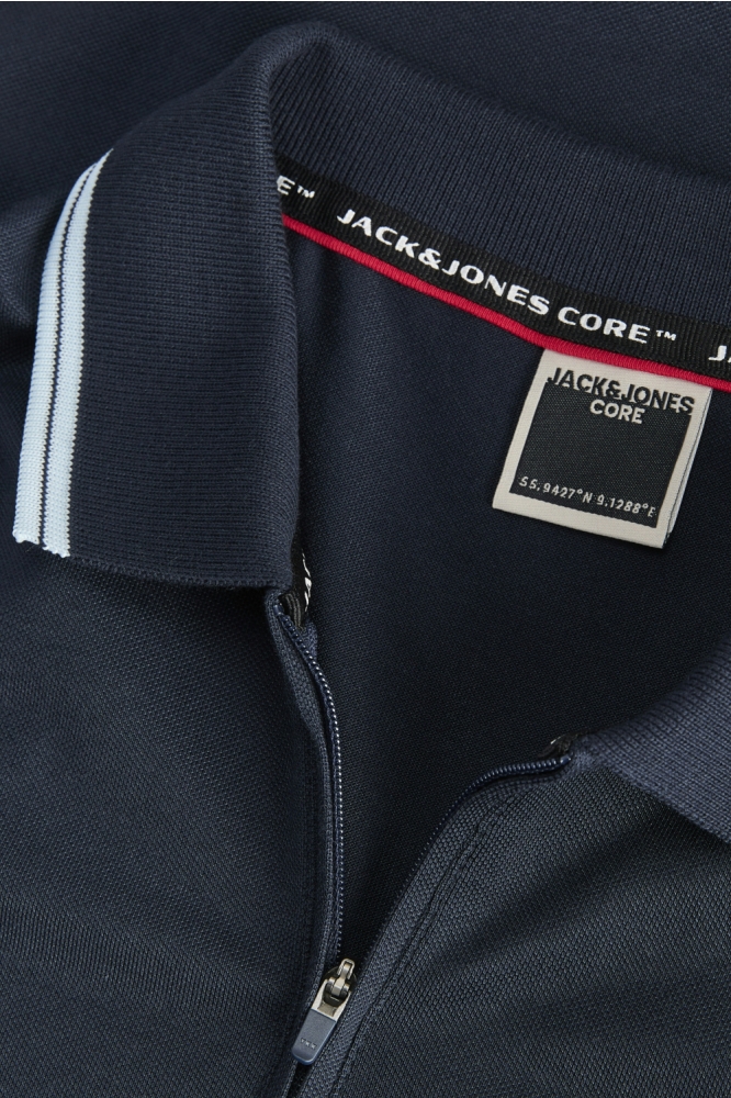 Jack & Jones blauwe heren polo | Close up