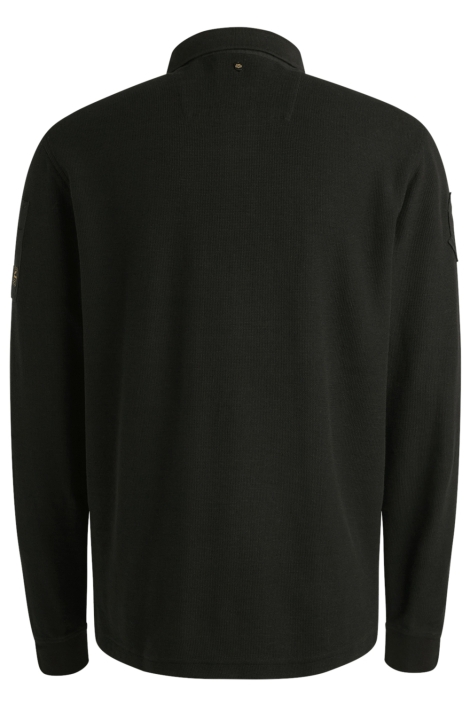 PME legend zwarte heren polo | Achteraanzicht