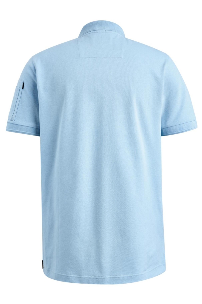PME legend blauwe heren polo | Achteraanzicht