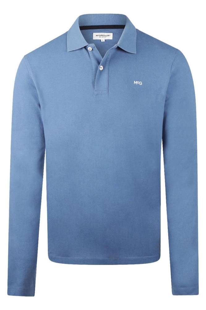 McGregor blauwe heren polo | Vooraanzicht