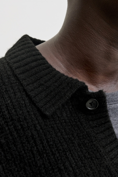 Jack & Jones zwarte heren vest | Close up