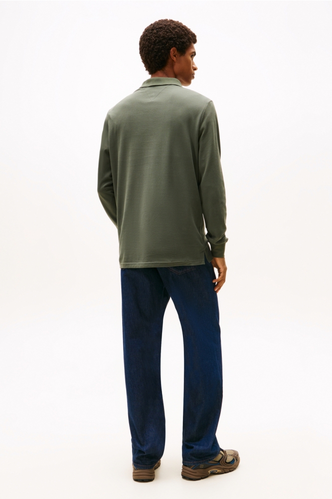 Tommy Jeans groene heren polo | Model