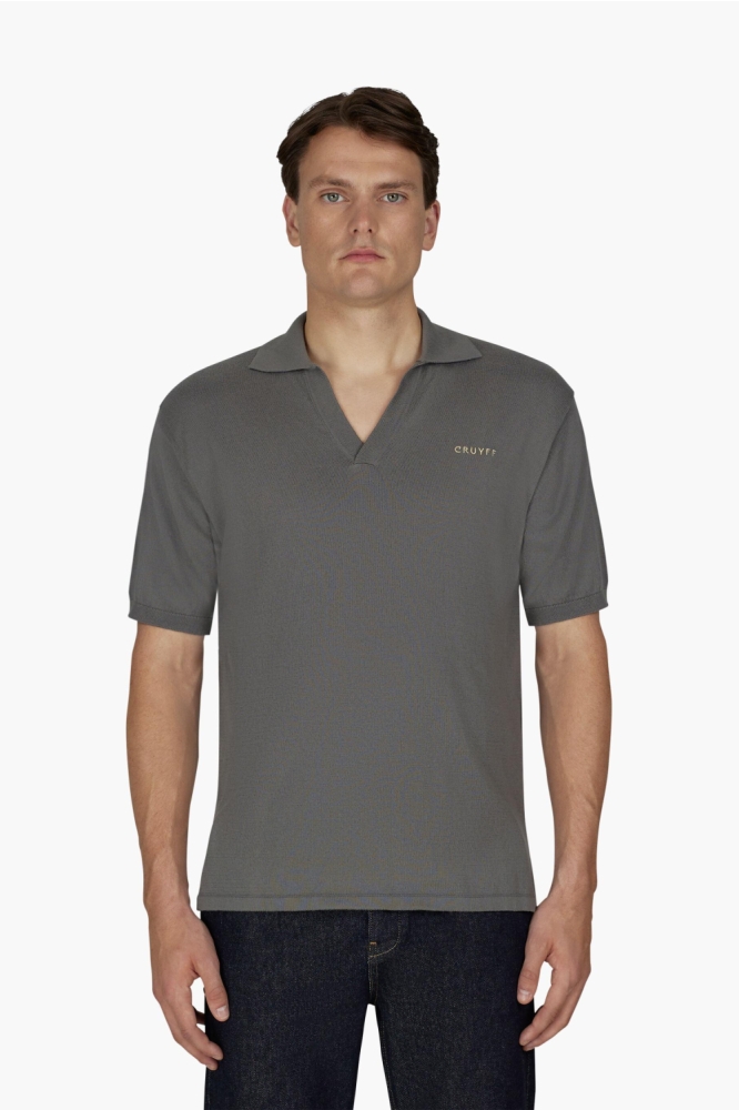 Cruyff grijze heren polo | Model vooraanzicht