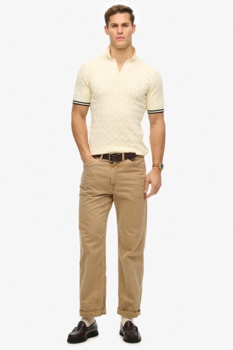 Superdry beige heren polo | Model