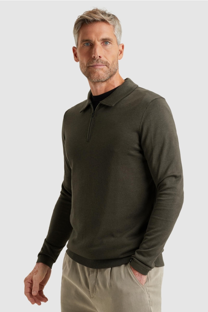 Vanguard groene heren polo | Model zijaanzicht