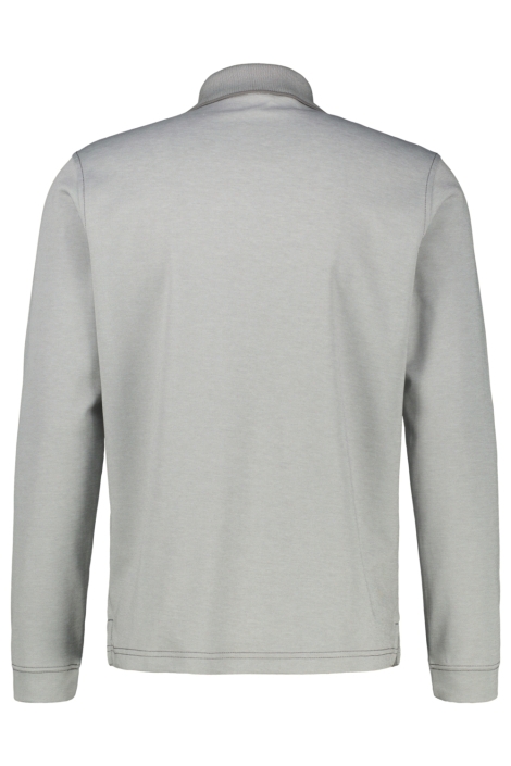 Lerros grijze heren polo | Achteraanzicht