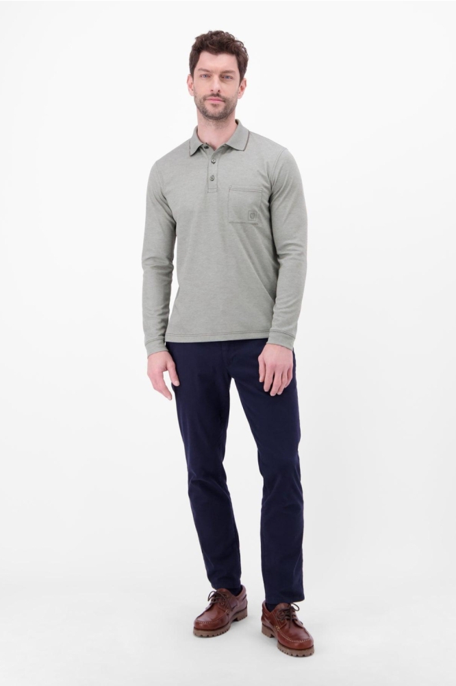 Lerros grijze heren polo | Model