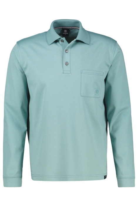Lerros groene heren polo | Vooraanzicht