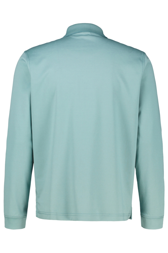 Lerros groene heren polo | Achteraanzicht