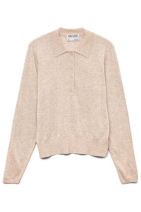 Vero Moda zand dames t-shirt | Vooraanzicht