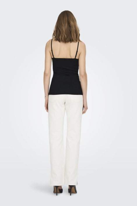 Jacqueline de Yong zwarte dames top | Model achteraanzicht