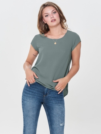 Only T-shirt onlVIC S/S SOLID TOP NOOS WVN 15142784 Balsam Green