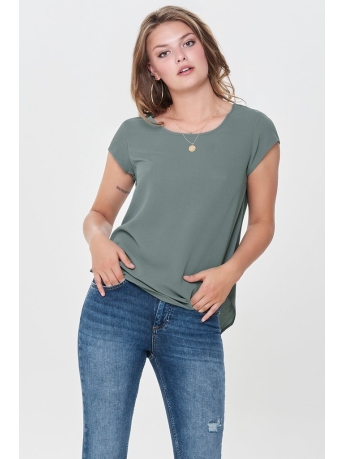 Only T-shirt onlVIC S/S SOLID TOP NOOS WVN 15142784 Balsam Green