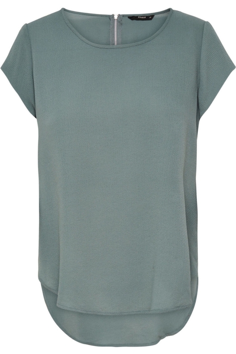 Only groene dames t-shirt | Vooraanzicht
