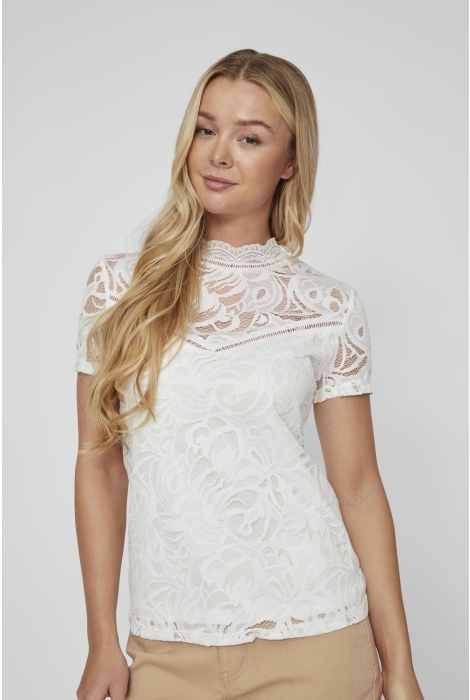 Vila vistasia lace s/s top - noos