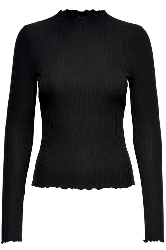 Only zwarte dames trui | Model vooraanzicht