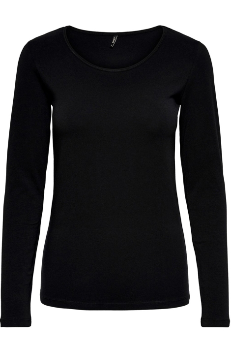 Only zwarte dames t-shirt | Vooraanzicht