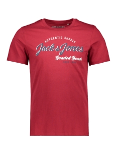 JJELOGO TEE SS O-NECK 2 COL SS20 NOOS 12164848 Rio Red/SLIM