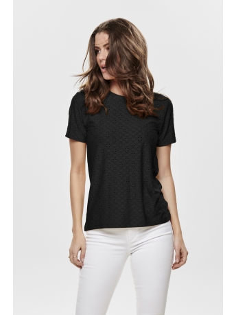 Jacqueline de Yong T-shirt JDYCATHINKA S/S TAG TOP JRS NOOS 15158450 Black