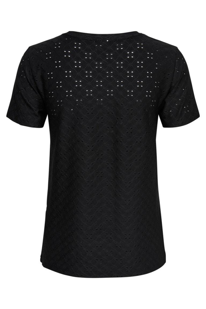 Jacqueline de Yong zwarte dames t-shirt | Achteraanzicht
