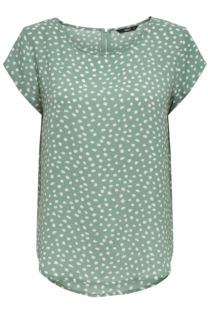 ONLVIC SS AOP TOP NOOS WVN 15161116 Chinois Green/BIG KARO