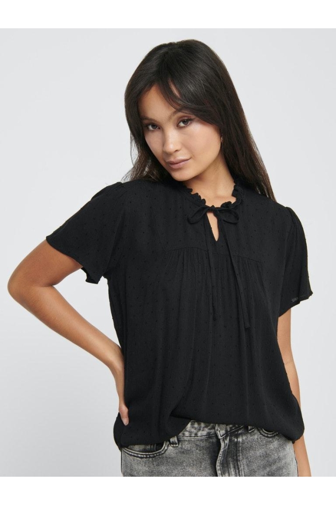 JDYLIMA LIFE S/S TOP WVN 15207809 Black