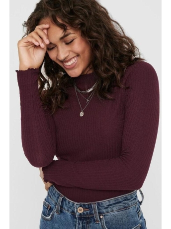 Only Trui ONLEMMA L/S HIGH NECK TOP NOOS JRS 15180040 Madder Brown