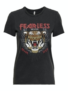 ONLLUCY LIFE REG S/S NL TOP BOX JRS 15228864 Black/FEARLESS