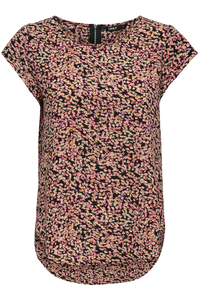 ONLVIC SS AOP TOP NOOS WVN 15161116 BLACK/SCARLET NE