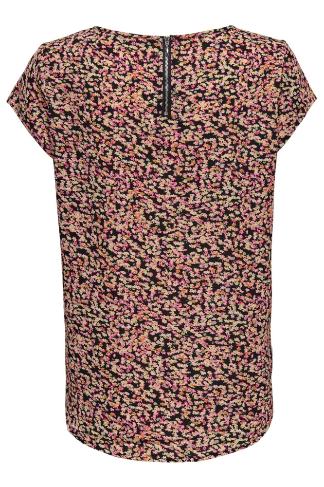 ONLVIC SS AOP TOP NOOS WVN 15161116 BLACK/SCARLET NE