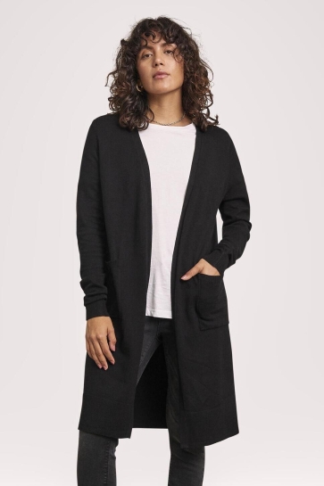 Noisy may Vest NMCITY L/S LONG CARDIGAN NOOS 27008836 Black