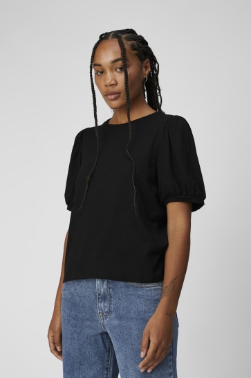 Object T-shirt OBJJAMIE S/S TOP NOOS 23034454 BLACK