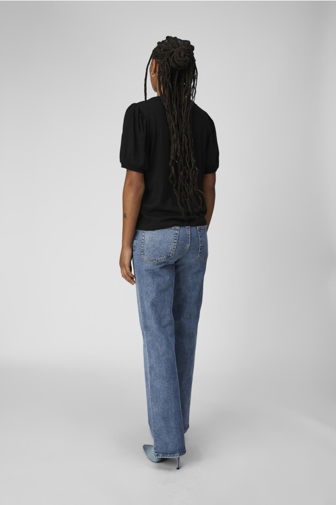 Object zwarte dames t-shirt | Model