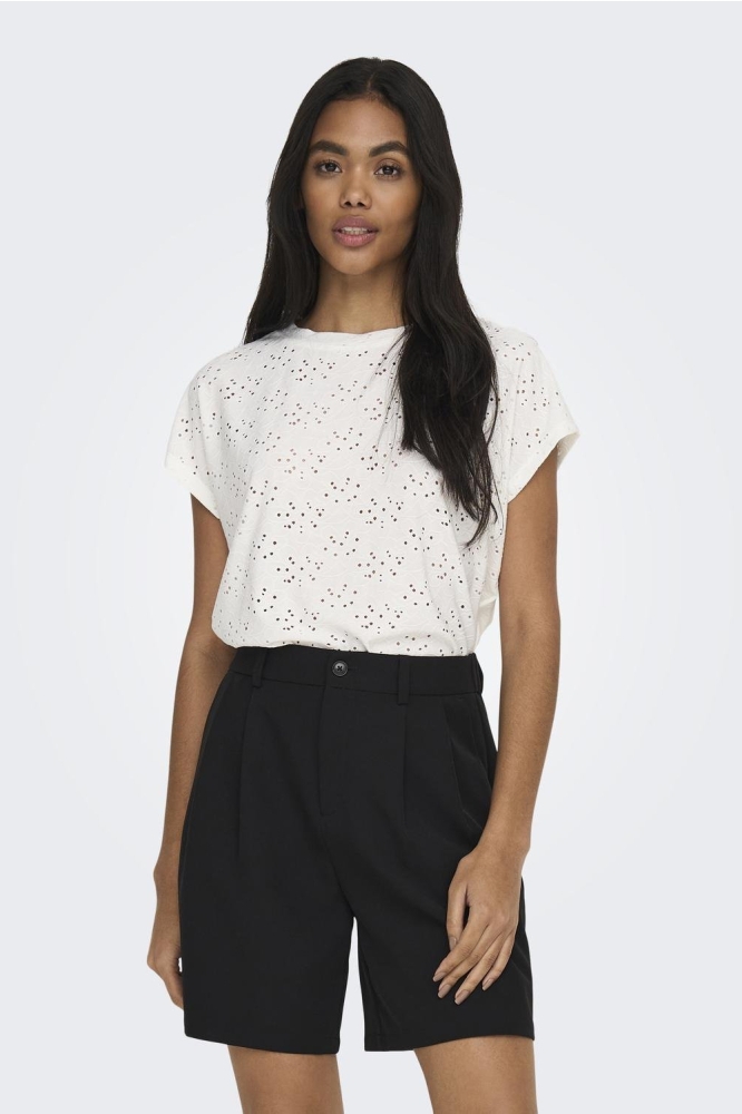 Only witte dames t-shirt | Model