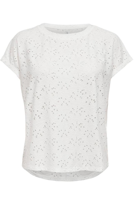 Only witte dames t-shirt | Vooraanzicht